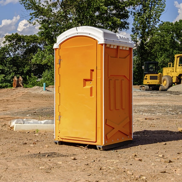 can i customize the exterior of the portable restrooms with my event logo or branding in Centerville